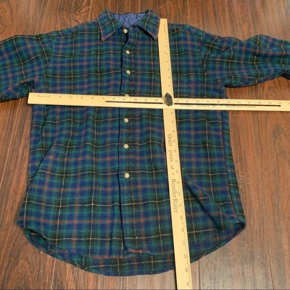 Pendleton Plaid Virgin Wool Shirt Elbow patches M - Picture 4 of 8
